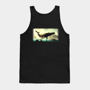 Whale floating in the sky Tank Top